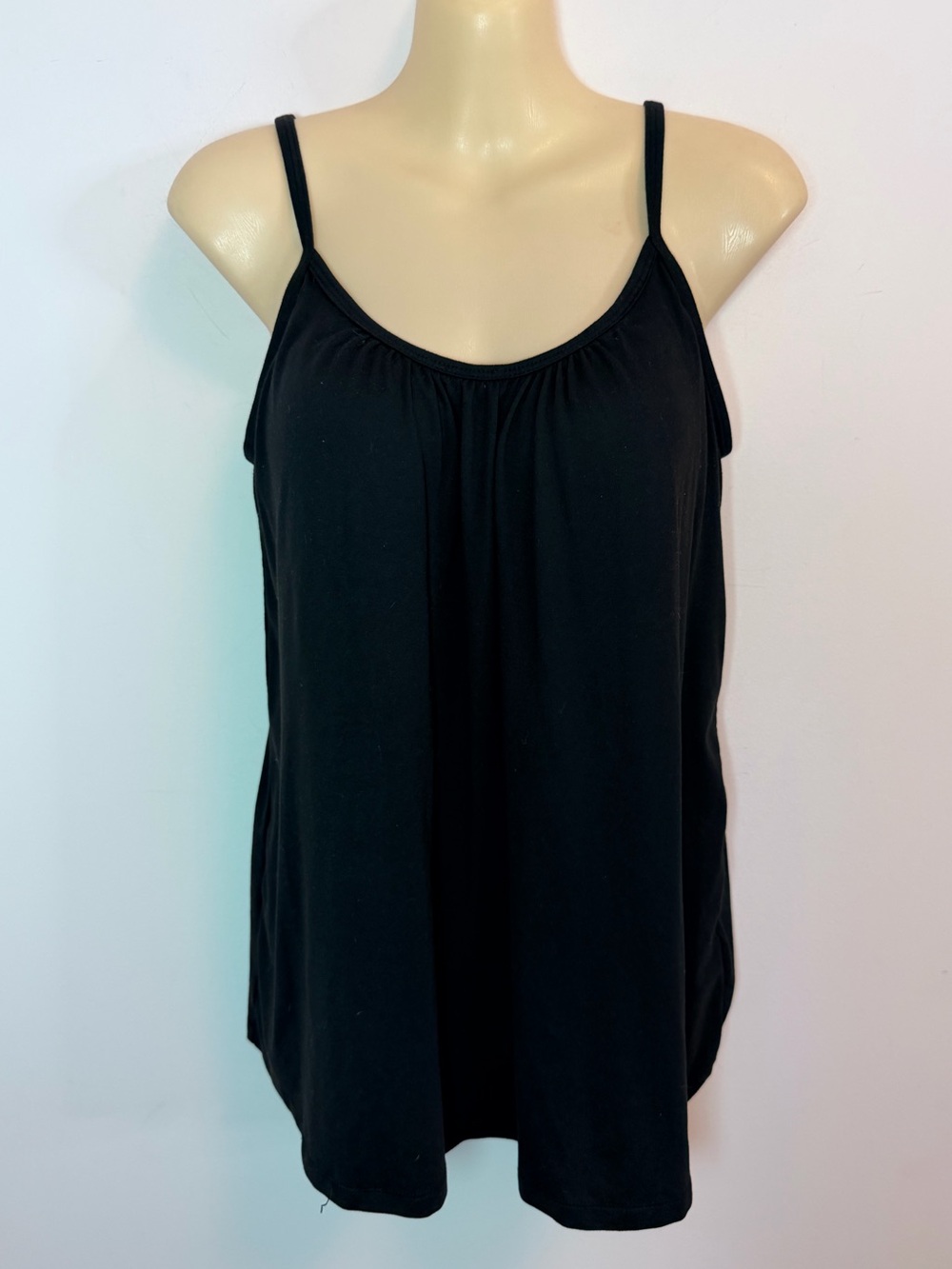 32 Degrees Lined Black Spaghetti Strap Tank Top